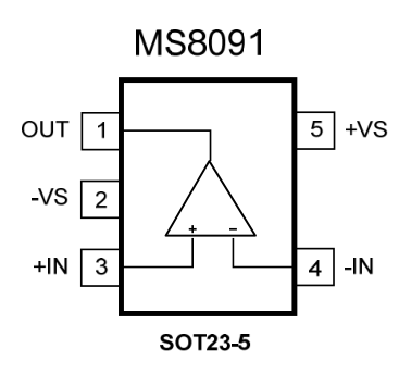 瑞盟 高速運算放大器 軌到軌輸出運放 MS8091 MS8091S