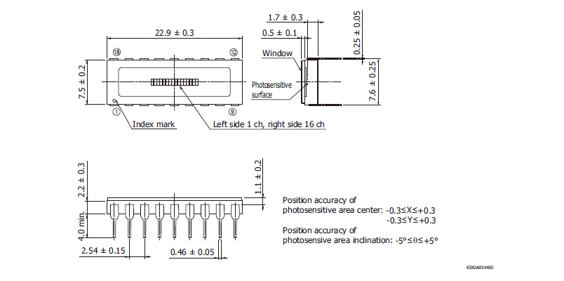 InGaAs PIN光電二極管陣列 G7150-16(圖2)