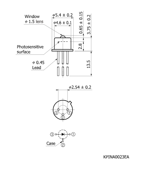 硅PIN光電二極管S5973-01(圖2)