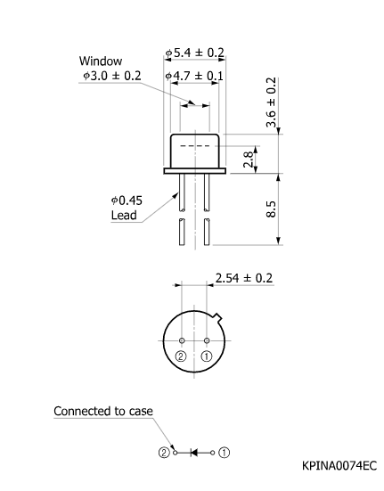 硅PIN光電二極管S5821(圖2)