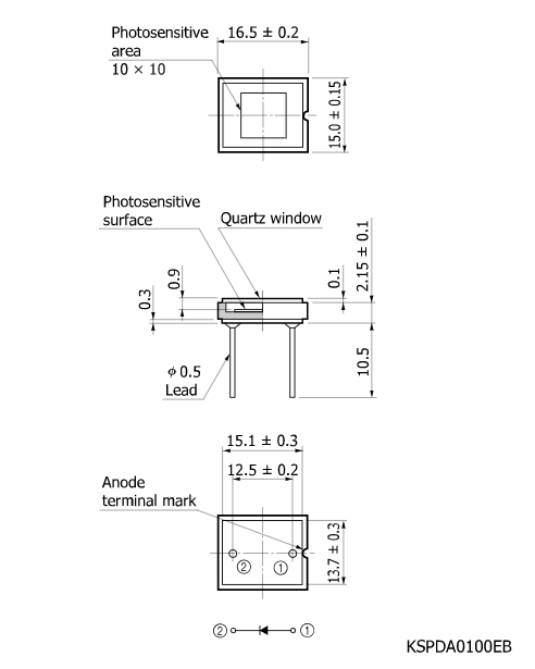 硅光電二極管S1227-1010BQ(圖2)