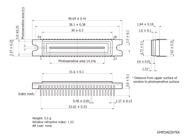 濱松 背照式薄型CCD線陣圖像傳感器 S14290(圖2)