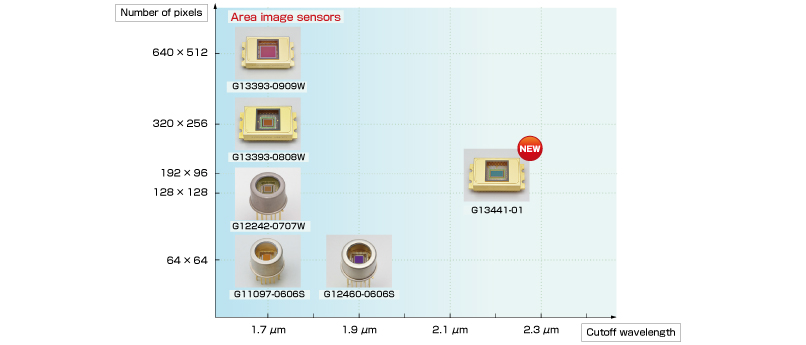 銦鎵砷InGaAs面陣圖像傳感器 G13441-01(圖1)