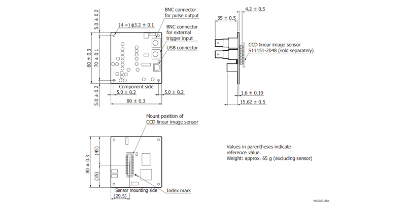 CCD用多通道探測(cè)器頭C11160(圖1)