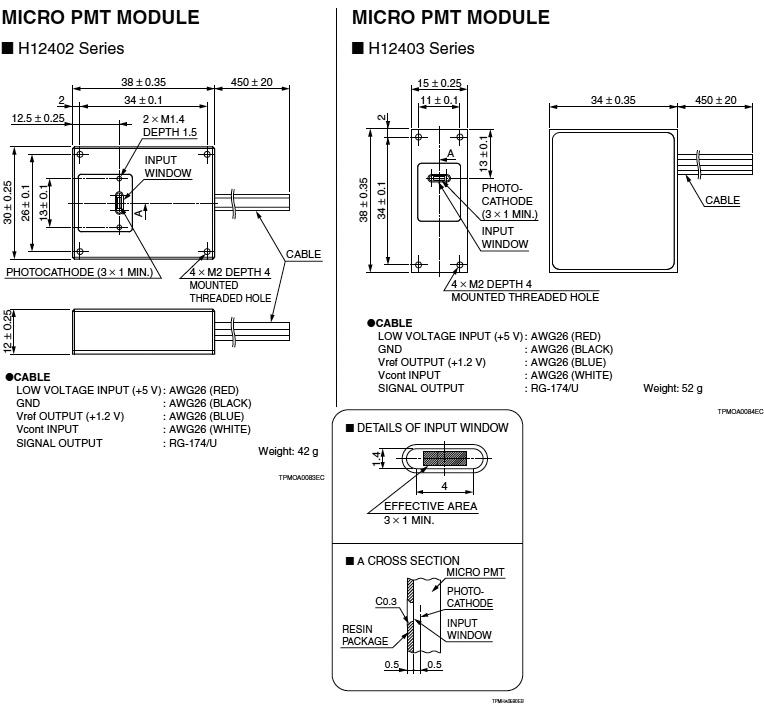 微型光電倍增管 H12402(圖4)