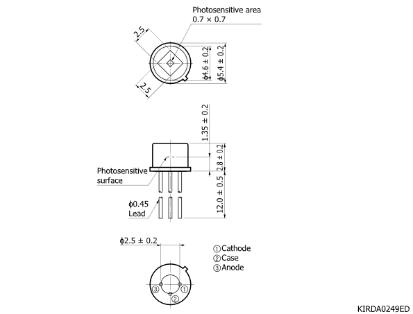 銦砷銻InAsSb光伏探測(cè)器 P13243-043CF(圖2)