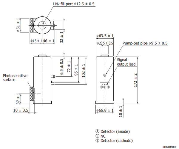 銻化銦InSb光伏探測(cè)器 P5968-200(圖2)