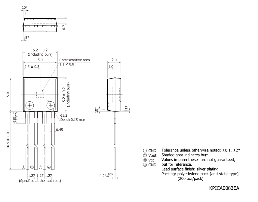 濱松 光開關(guān)用光IC S11049-202SB(圖1)