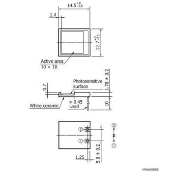 濱松 X射線硅Si光電二極管 S3590-19(圖2)